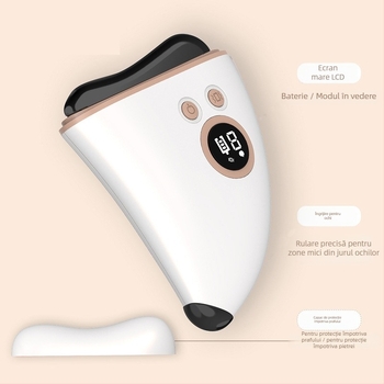 ZM4029 Masaj termic electric pentru față și corp, control prin buton, carcasă ABS, baterie 750 mAh