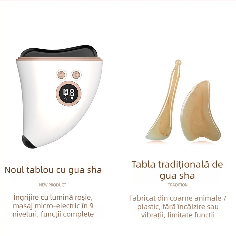 ZM4029 Masaj termic electric pentru față și corp, control prin buton, carcasă ABS, baterie 750 mAh