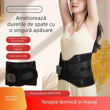 Masajer fără fir pentru talie, Hongzhi, încălzire și compresie caldă, vibrații, control mecanic, până la 4 capete de masaj