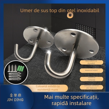 Cârlig de tavan din oțel inoxidabil pentru perdea de proiecție, design modern minimalist, finisaj nichelat, suprafață cu model de sârmă — Jin Aoding