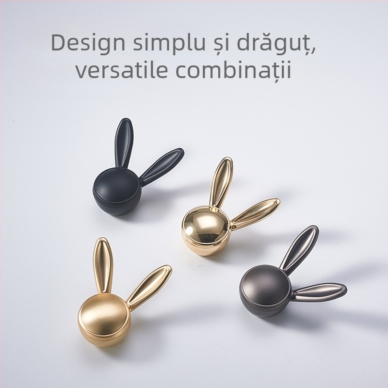 Cuier pentru haine în formă de iepure – aliaj de zinc, stil Nordic, pentru dulap, finisaj vopsit (aliaj de zinc; stil Nordic; pentru dulap; finisaj vopsit)