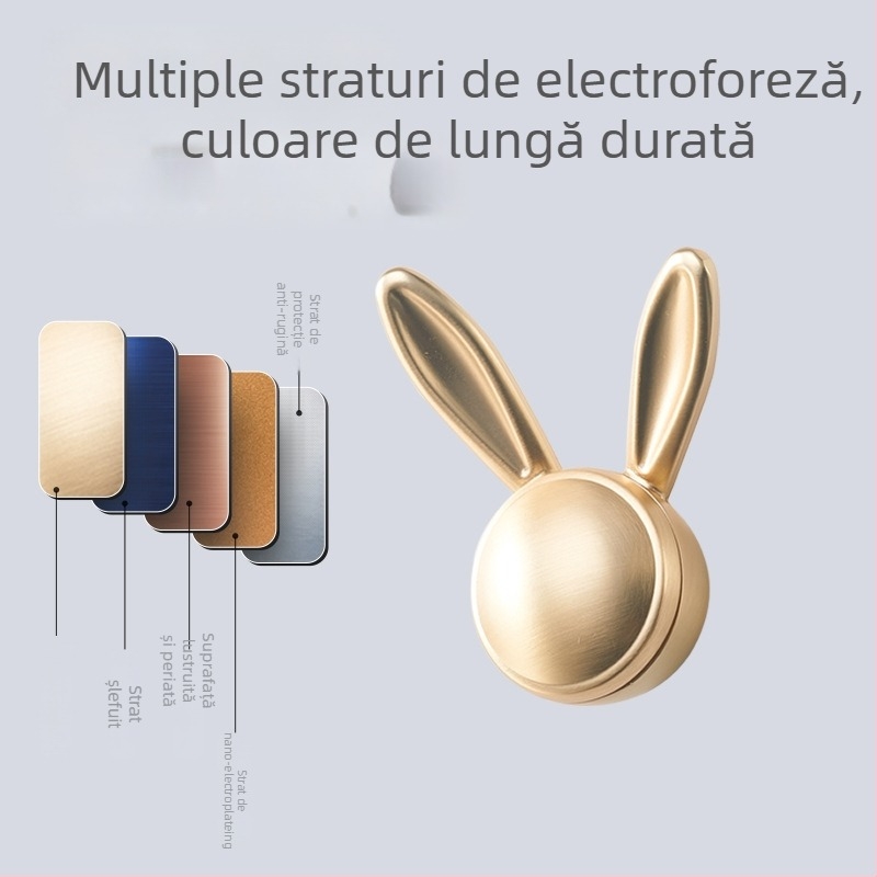 Cuier pentru haine în formă de iepure – aliaj de zinc, stil Nordic, pentru dulap, finisaj vopsit (aliaj de zinc; stil Nordic; pentru dulap; finisaj vopsit)