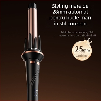 Ondulator de păr cu strat ceramic, temperatură reglabilă, alimentare prin cablu, 220V 46W, oprire automată, styling rapid în 1–2 minute