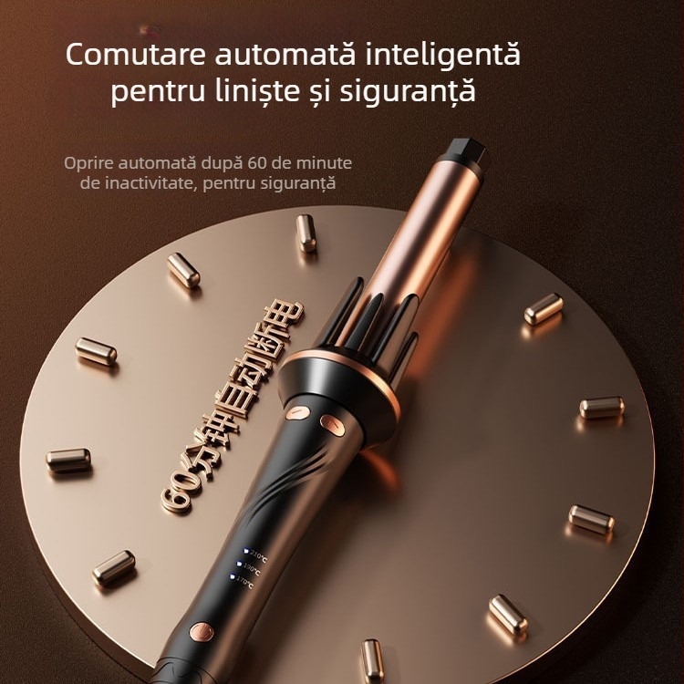 Ondulator de păr cu strat ceramic, temperatură reglabilă, alimentare prin cablu, 220V 46W, oprire automată, styling rapid în 1–2 minute