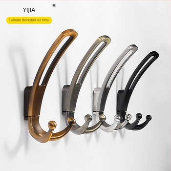 Cuier pentru haine – canelură dublă, aliaj de zinc, model YG002, pentru dulap, stil modern minimalist