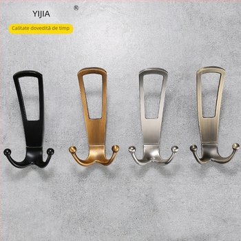 Cuier pentru haine – canelură dublă, aliaj de zinc, model YG002, pentru dulap, stil modern minimalist