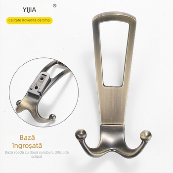 Cuier pentru haine – canelură dublă, aliaj de zinc, model YG002, pentru dulap, stil modern minimalist