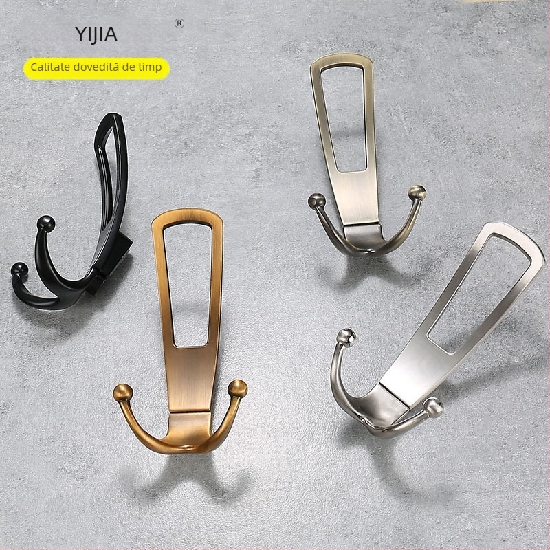 Cuier pentru haine – canelură dublă, aliaj de zinc, model YG002, pentru dulap, stil modern minimalist