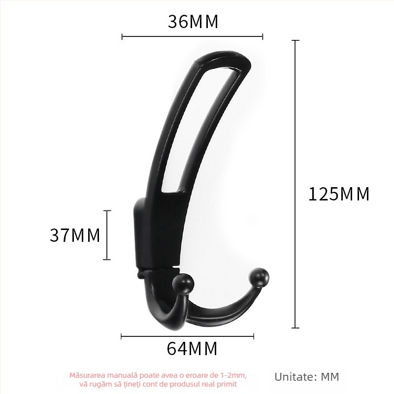 Cuier pentru haine – canelură dublă, aliaj de zinc, model YG002, pentru dulap, stil modern minimalist