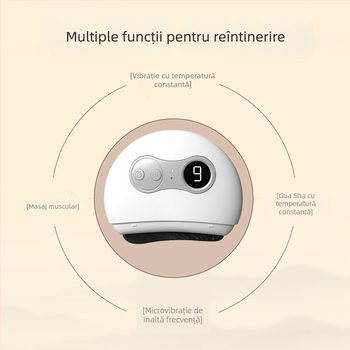 GS-03 Masaj facial electric Gua Sha, reîncărcabil, 4 trepte, temperatură 36–47°C, ABS