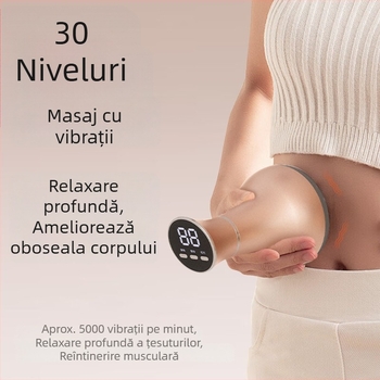 Dispozitiv electric pentru terapie prin scraping a meridianelor, încălzire, alimentare USB, control prin buton, model XY-M04, SEEYOUNG