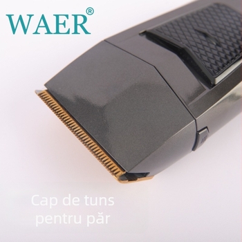 Set WAER de ras electric pentru bărbați – reîncărcabil, baterie încorporată 1200–2000 mAh, autonomie 1–3 ore, cap de tăiere detașabil lavabil cu lame din oțel inoxidabil