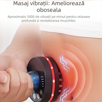 Masaj electric pentru meridiane cu perie de gua sha, model JL-102, reîncărcabil, baterie 2000 mAh, control temperatură 0–55°C, carcasa ABS