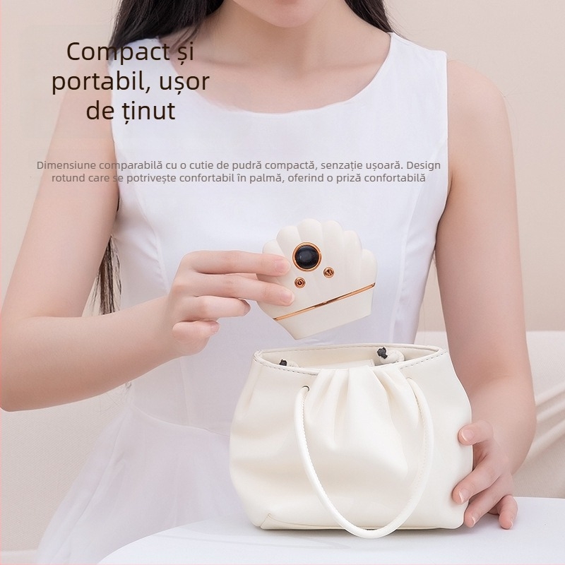 Dispozitiv electric pentru masaj facial cu încălzire și vibrații, alimentare USB, 3 viteze, corp ABS, baterie 500 mAh