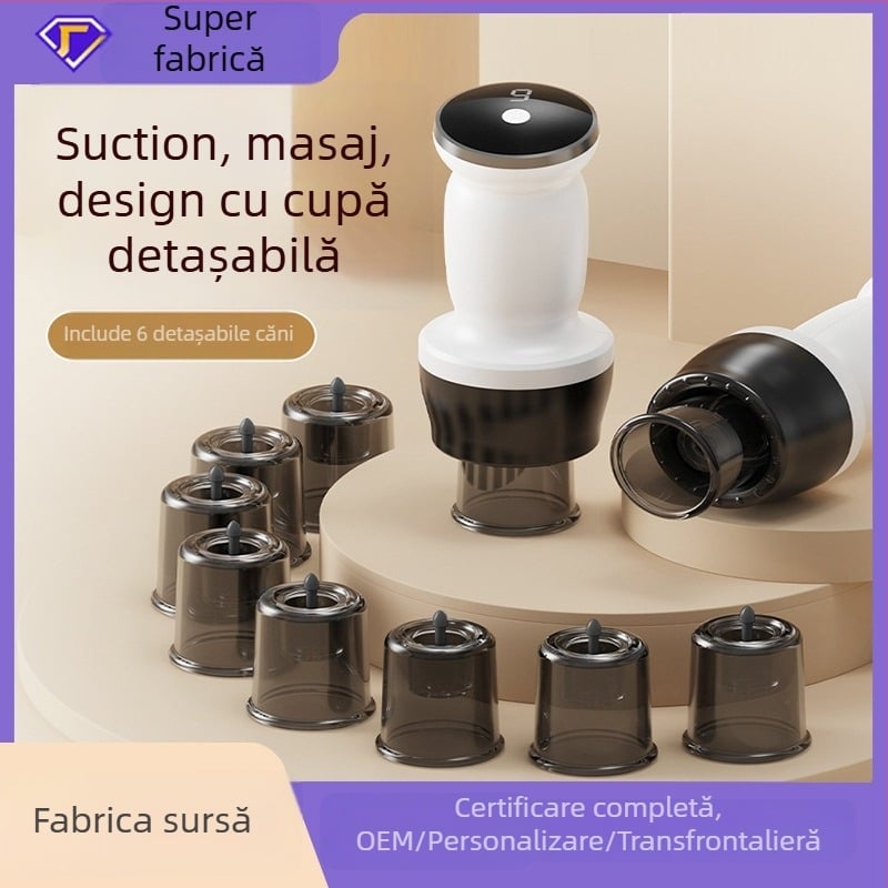 Dispozitiv de cupping cu vacuum, complet automat, pentru uz casnic — control prin buton mecanic, universal, model MY-08