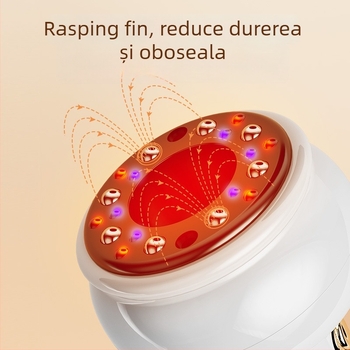 Masaj cu perie meridiană – alimentat cu baterie, controlat prin buton, model 2031, 3 trepte, corp din metal