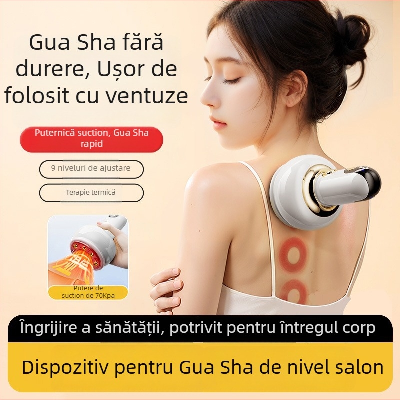 Masaj cu perie meridiană – alimentat cu baterie, controlat prin buton, model 2031, 3 trepte, corp din metal