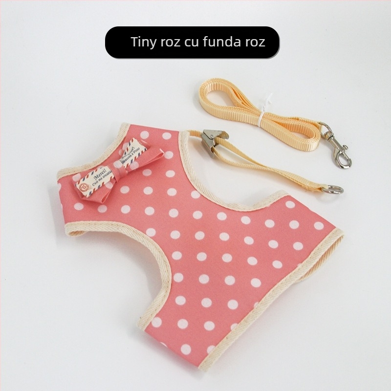 Hamă vestă pentru pisici cu lesă (Traction Belt) — Anti-Escape, Poliester, Lungime fixă, Pentru pisici, Brand: Mrqim