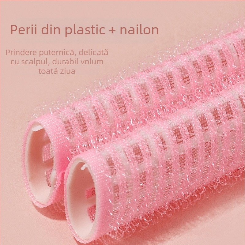 Gecomo role autoadezive pentru păr, tuburi de curling din plastic/ rășină, bucle pufoase, prindere invizibilă