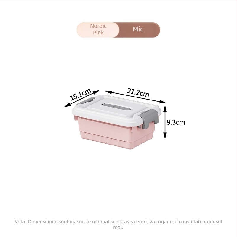 Cutie de depozitare din plastic PP, organizator multifuncțional, rezistent la praf, portabil pentru lenjerie, haine, jucării, cosmetică