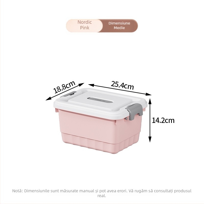 Cutie de depozitare din plastic PP, organizator multifuncțional, rezistent la praf, portabil pentru lenjerie, haine, jucării, cosmetică