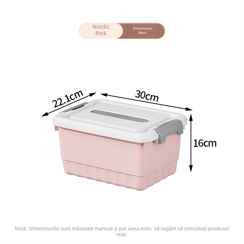 Cutie de depozitare din plastic PP, organizator multifuncțional, rezistent la praf, portabil pentru lenjerie, haine, jucării, cosmetică