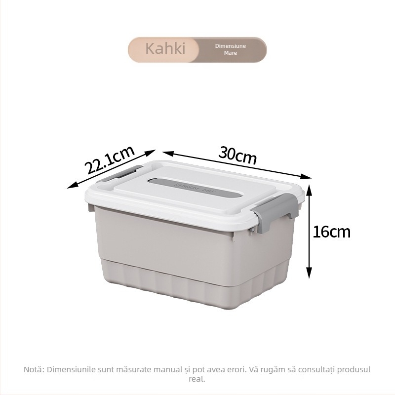 Cutie de depozitare din plastic PP, organizator multifuncțional, rezistent la praf, portabil pentru lenjerie, haine, jucării, cosmetică