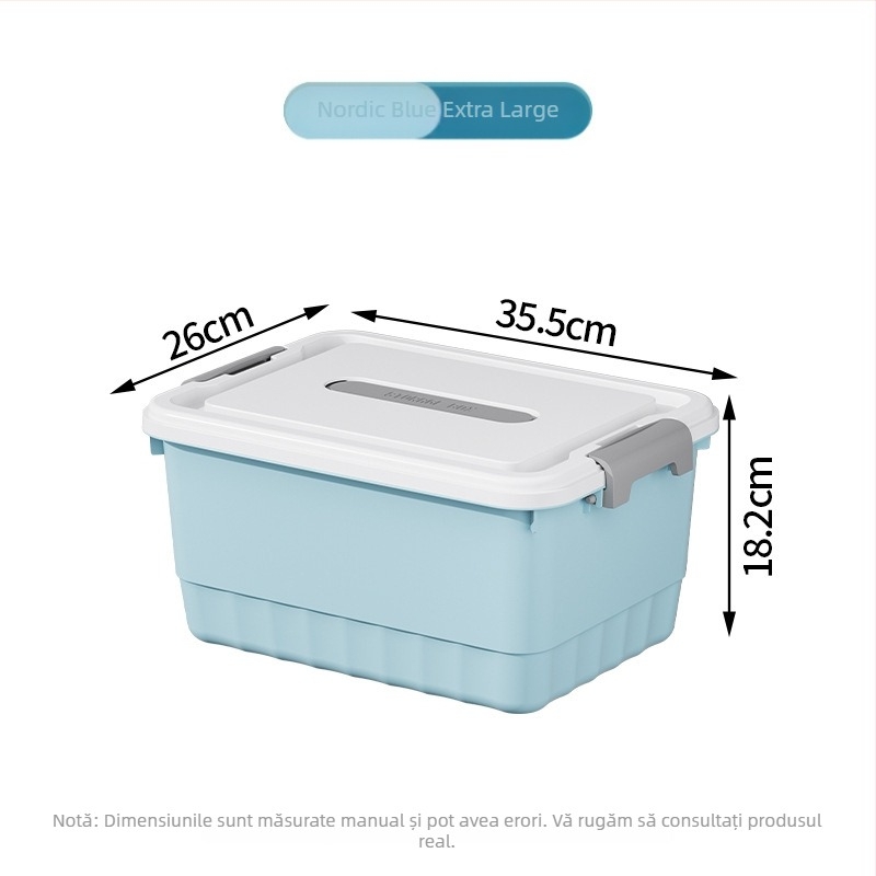 Cutie de depozitare din plastic PP, organizator multifuncțional, rezistent la praf, portabil pentru lenjerie, haine, jucării, cosmetică