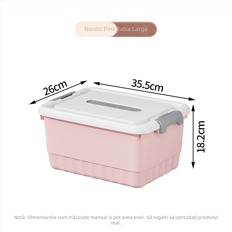 Cutie de depozitare din plastic PP, organizator multifuncțional, rezistent la praf, portabil pentru lenjerie, haine, jucării, cosmetică