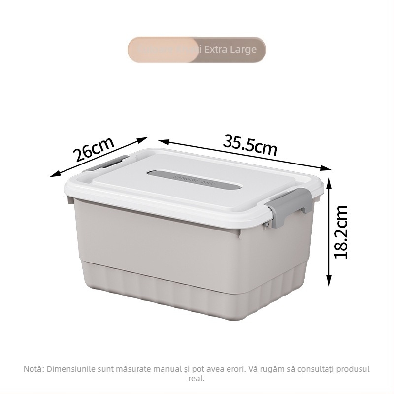 Cutie de depozitare din plastic PP, organizator multifuncțional, rezistent la praf, portabil pentru lenjerie, haine, jucării, cosmetică