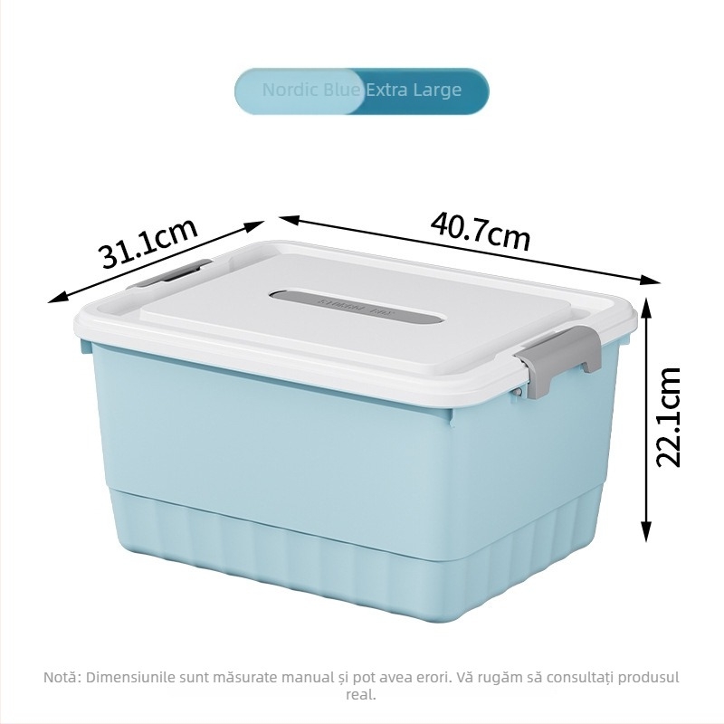 Cutie de depozitare din plastic PP, organizator multifuncțional, rezistent la praf, portabil pentru lenjerie, haine, jucării, cosmetică