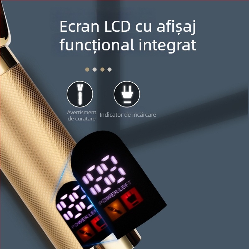 Mașină de ras electric cu corp metalic, cap de ras cu două lame reciproc, lamă detașabilă pentru spălare, baterie încorporată 500–800 mAh, autonomie peste 60 de minute, reîncărcabil