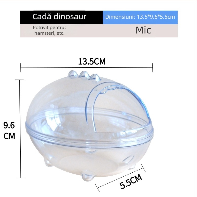 Vas de baie pentru hamster, cu design dual și accesoriu extern