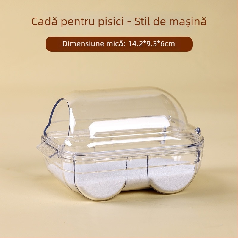 Vas de baie pentru hamster, cu design dual și accesoriu extern
