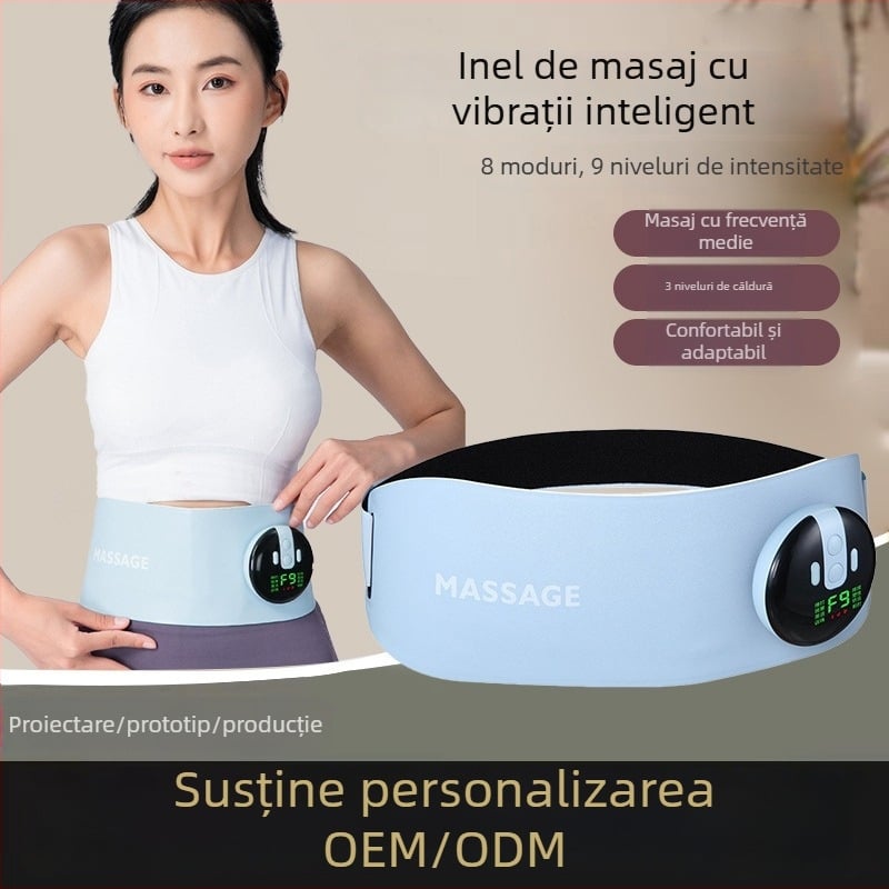 Curea de masaj EMS cu încălzire, 4 capete de masaj, reglare treptată a vitezei, modul de alimentare prin încărcare