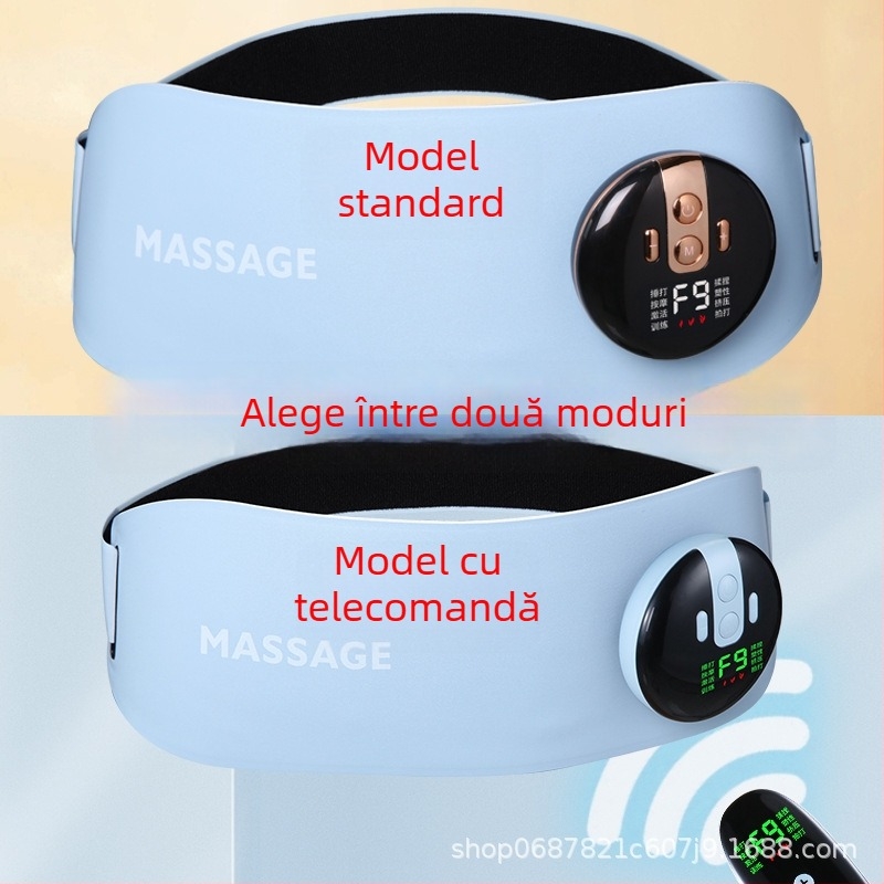 Curea de masaj EMS cu încălzire, 4 capete de masaj, reglare treptată a vitezei, modul de alimentare prin încărcare