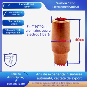 Cap de sudare prin puncte, cupru crom-zirconiu, model C18150, Temperatură de lucru 400°C, Curent de sudură 20000 A