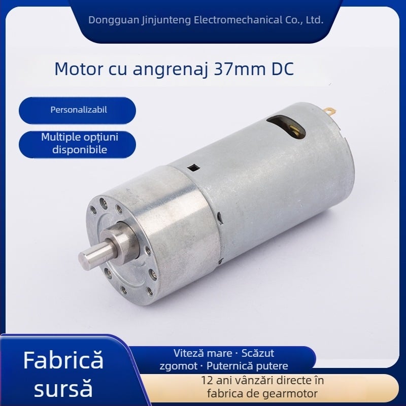 Motor micro DC cu reductor, 3–24 V, cuplu 0.4–8, viteză 508–201, model 37b-545, cod 37b-555