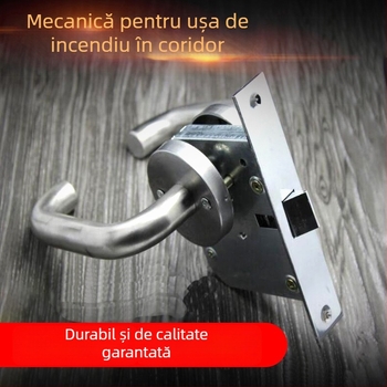 Încuietoare din oțel inoxidabil pentru ușile de incendiu și căi de acces, cu mâner, model Aisle lock, stil modern minimalist