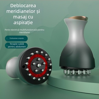 Masajer electric Meridian pentru întreg corpul, reîncărcabil, control prin buton, 9 niveluri de temperatură, ABS carcasă, model Zs-0015