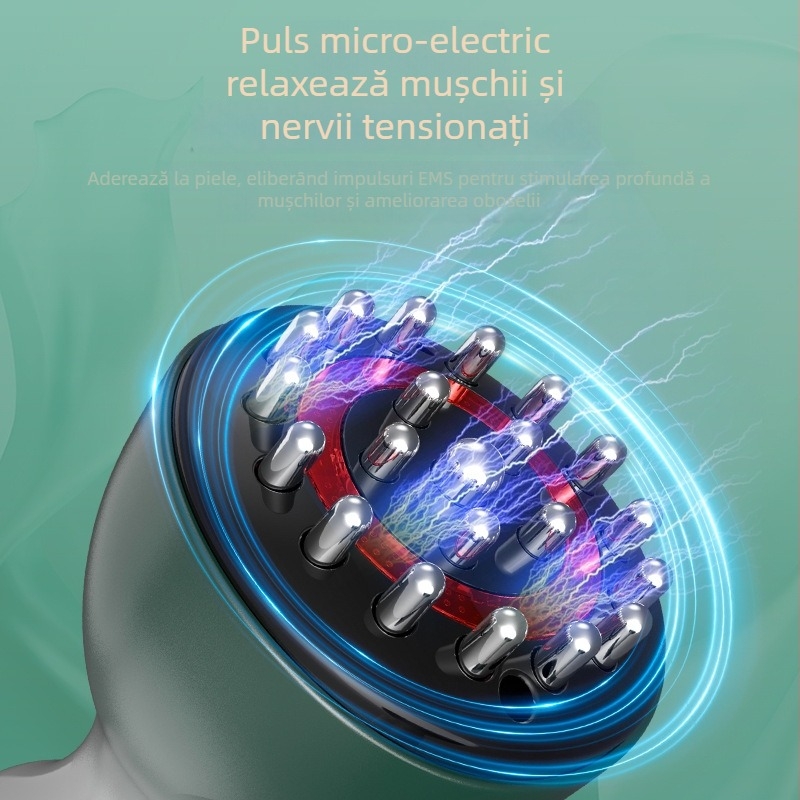 Masajer electric Meridian pentru întreg corpul, reîncărcabil, control prin buton, 9 niveluri de temperatură, ABS carcasă, model Zs-0015
