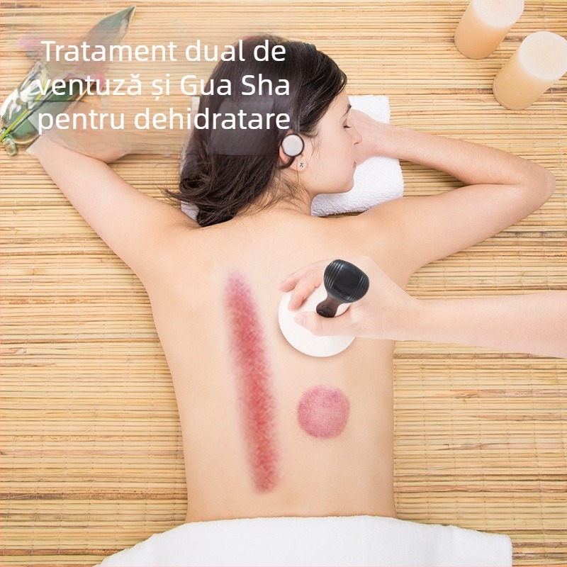 Perie electrică de încălzire a meridianelor pentru uz casnic, dispozitiv multifuncțional pentru cupping și scraping, reîncărcabil, 36–40°C, viteză variabilă continuă, model Bb-005, ABS