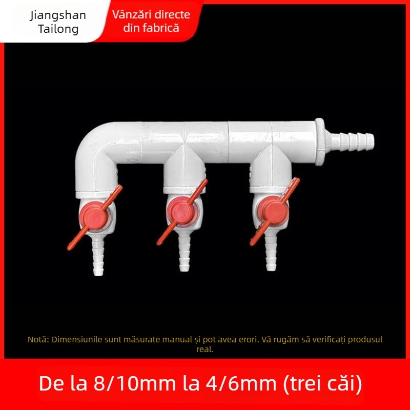 Ventil diverter pentru distribuția oxigenului în acvariu, material rășină, origine Zhejiang, marcă Colorful plastic