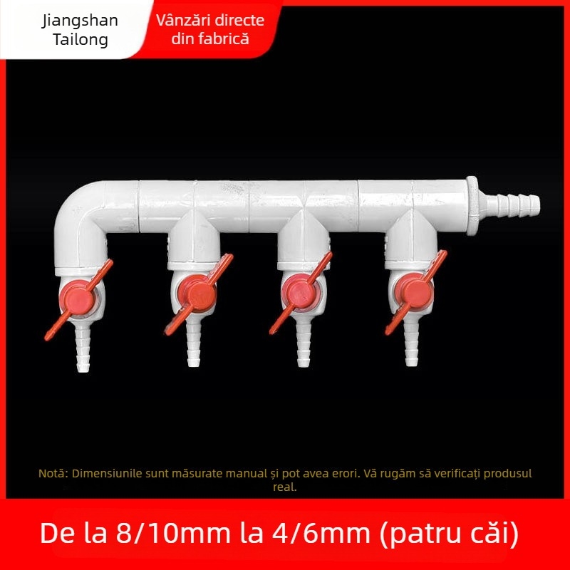 Ventil diverter pentru distribuția oxigenului în acvariu, material rășină, origine Zhejiang, marcă Colorful plastic