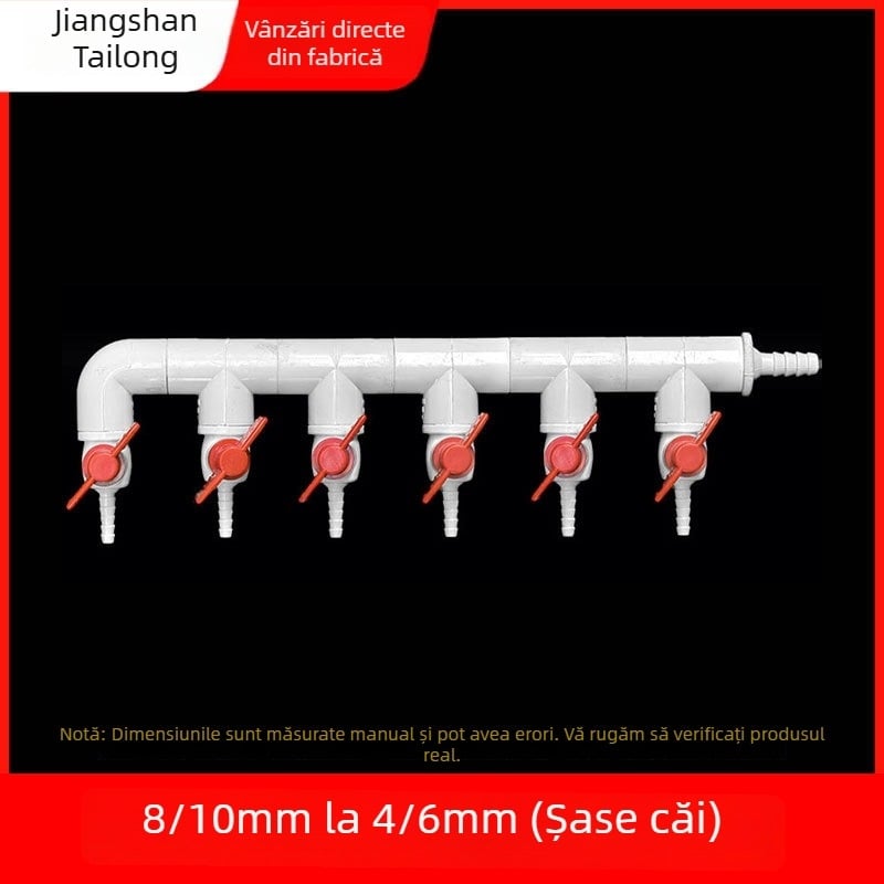 Ventil diverter pentru distribuția oxigenului în acvariu, material rășină, origine Zhejiang, marcă Colorful plastic