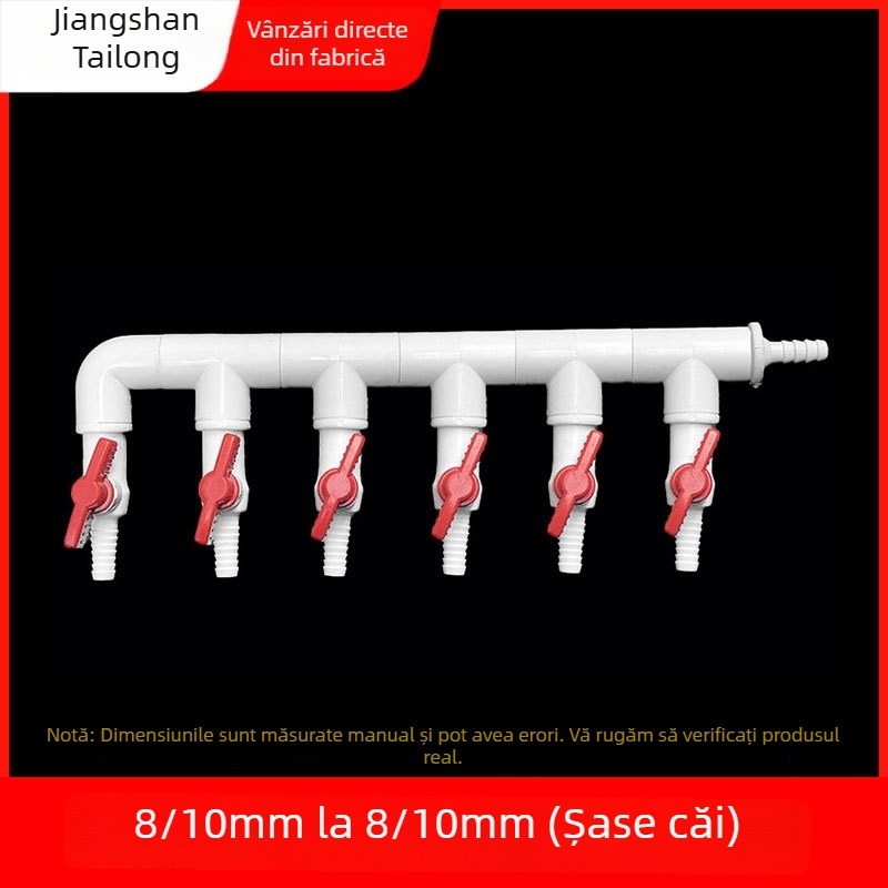 Ventil diverter pentru distribuția oxigenului în acvariu, material rășină, origine Zhejiang, marcă Colorful plastic