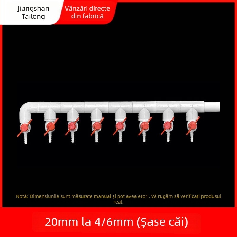 Ventil diverter pentru distribuția oxigenului în acvariu, material rășină, origine Zhejiang, marcă Colorful plastic