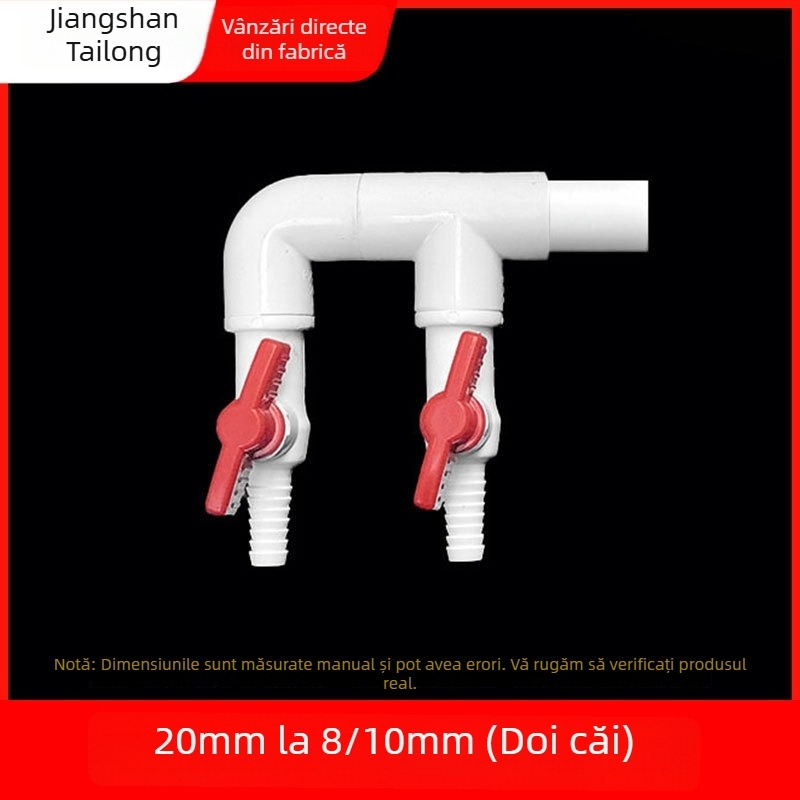 Ventil diverter pentru distribuția oxigenului în acvariu, material rășină, origine Zhejiang, marcă Colorful plastic
