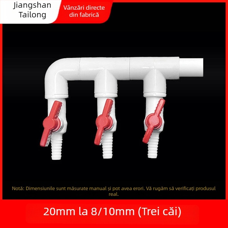 Ventil diverter pentru distribuția oxigenului în acvariu, material rășină, origine Zhejiang, marcă Colorful plastic