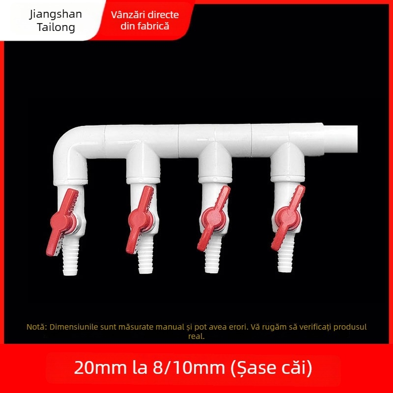 Ventil diverter pentru distribuția oxigenului în acvariu, material rășină, origine Zhejiang, marcă Colorful plastic